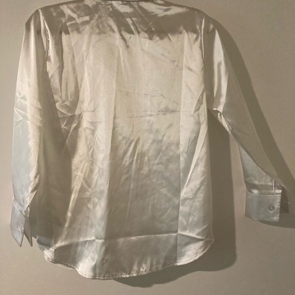 W H M Women’s Silk Satin Casual L/S Shirt - Picture 8 of 13
